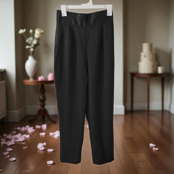 Naked Wardrobe Fabulous Dress Black High-Waisted Pants Rhinestone -S - Picture 2 of 10